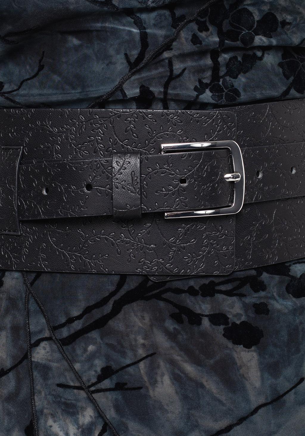 Bathory Floral Embossed Waist Belt Product Image