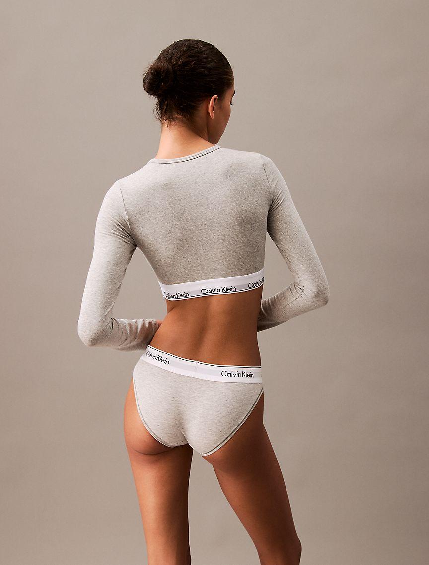 Icon Cotton Modal Lightly Lined Long Sleeve Bralette Product Image