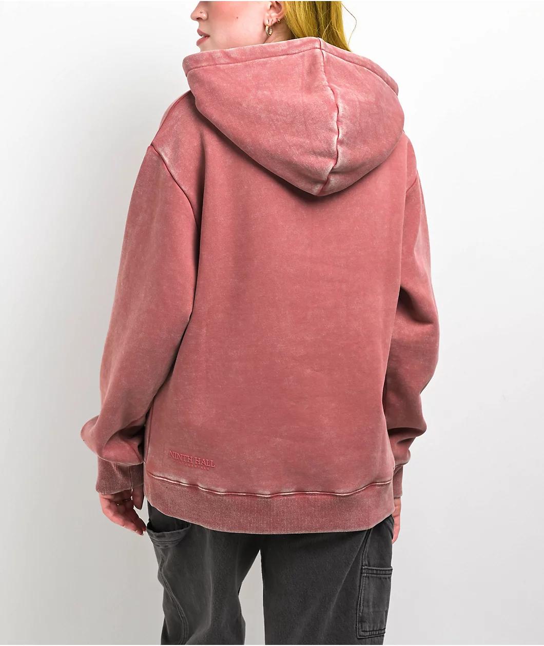 Ninth Hall Fundamentals Red Wash Relaxed Hoodie Product Image