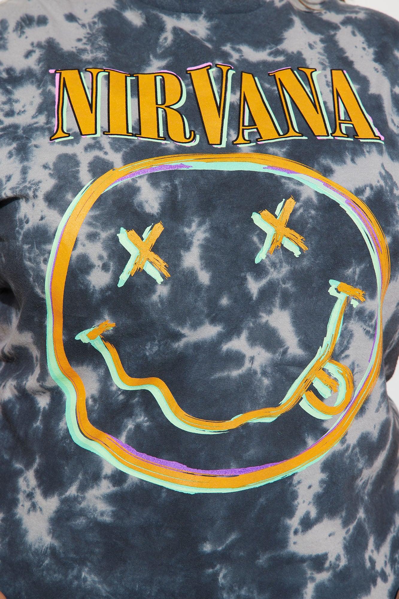 Nirvana All Smiles Tie Dye Tee - Black/combo Product Image