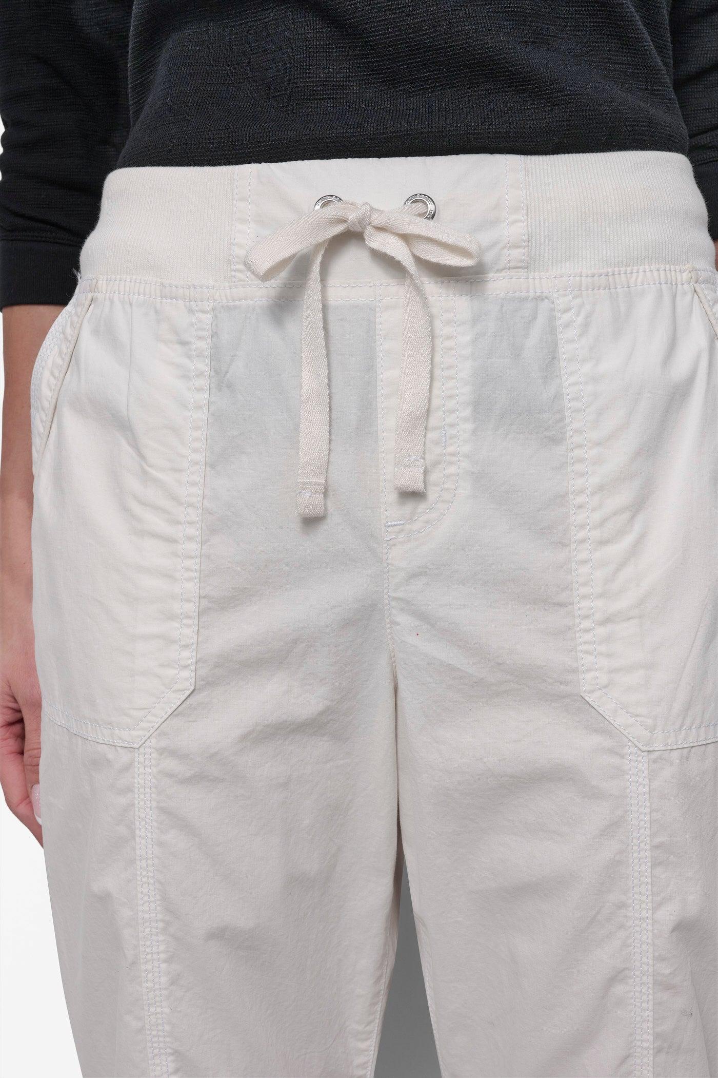 HIGH-RISE SHIRRED UTILITY CAPRI PANT Product Image