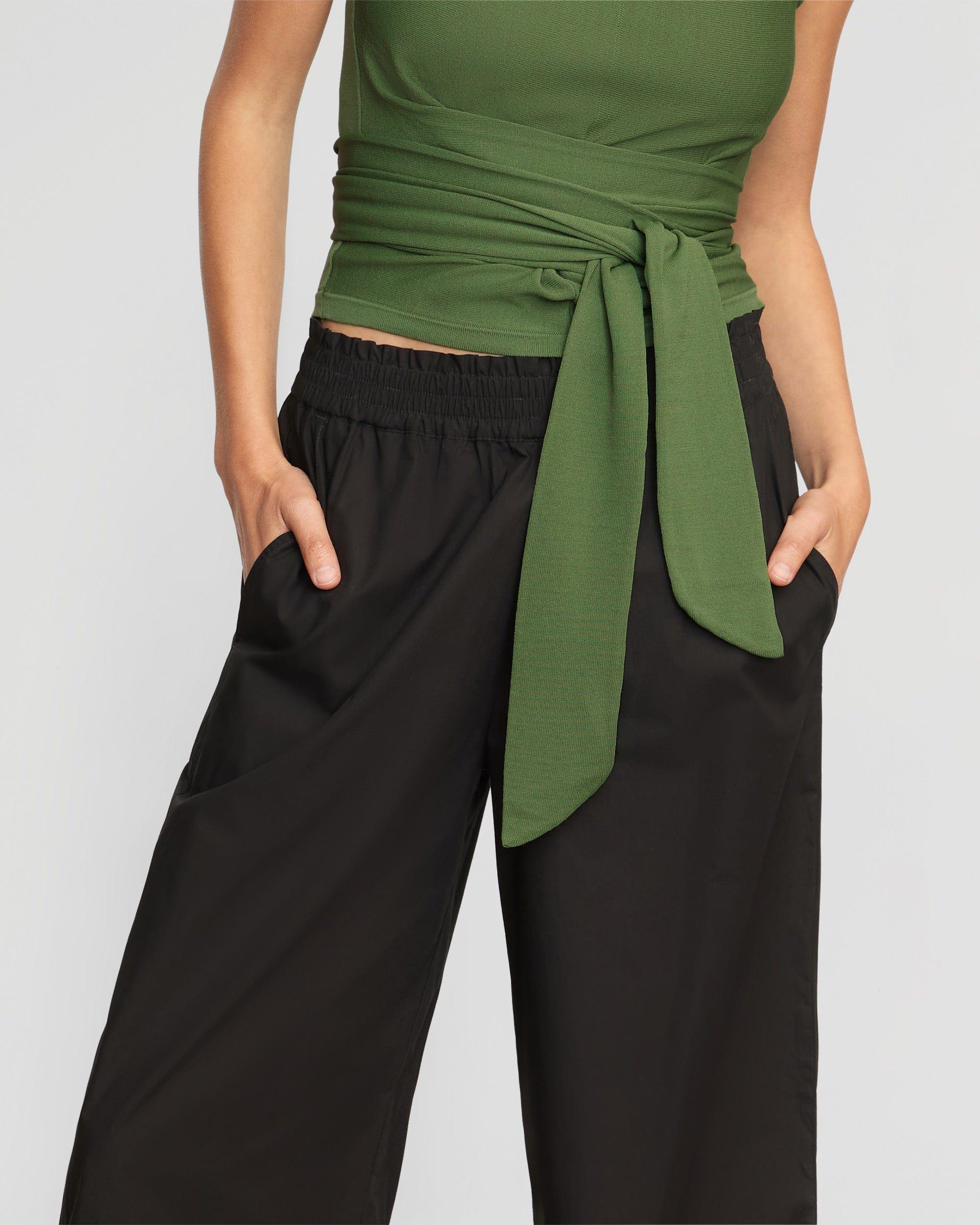 Paula Smocked-Waist Organic Cotton Pant Product Image