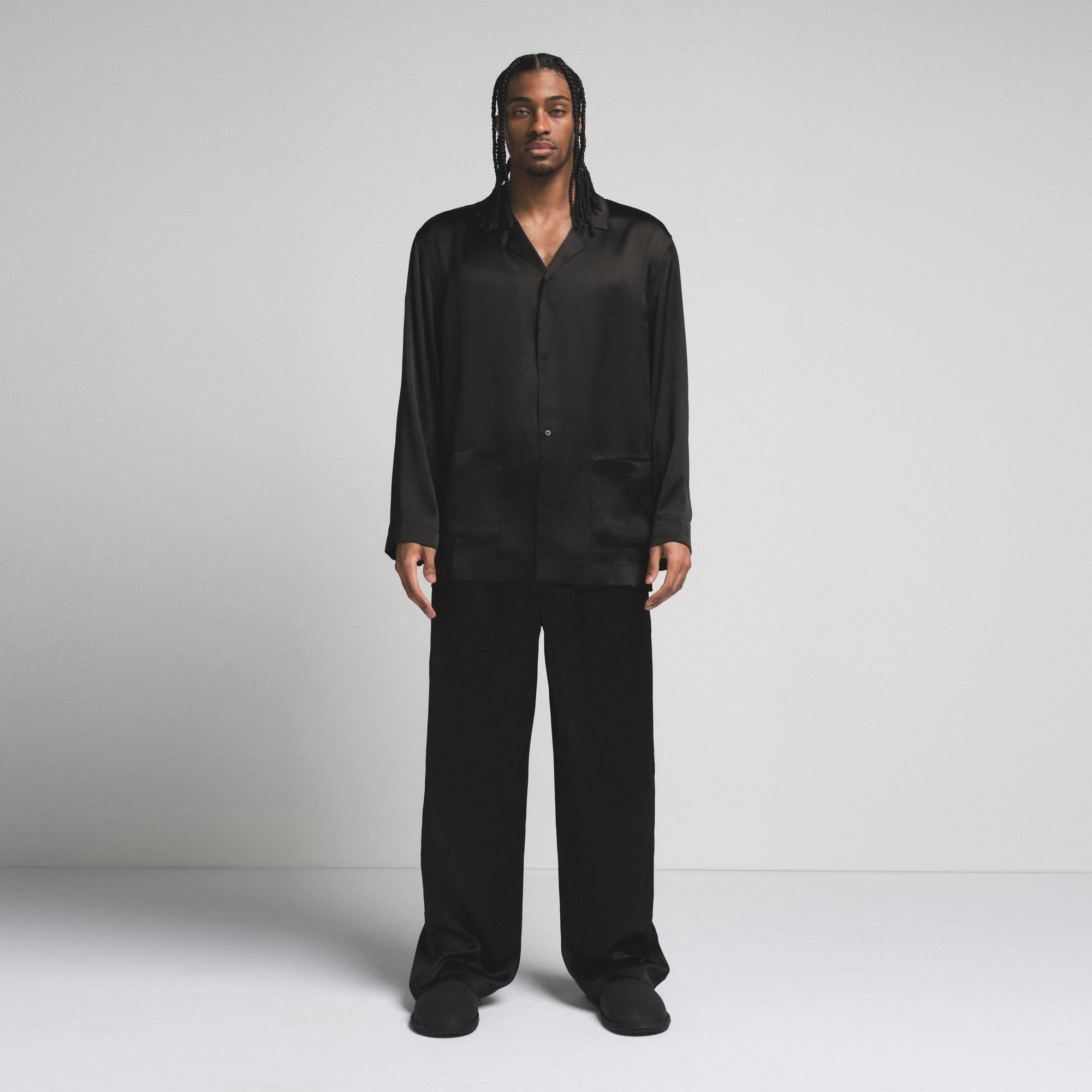 SATEEN SLEEP MENS LONG SLEEP SET | ONYX Product Image