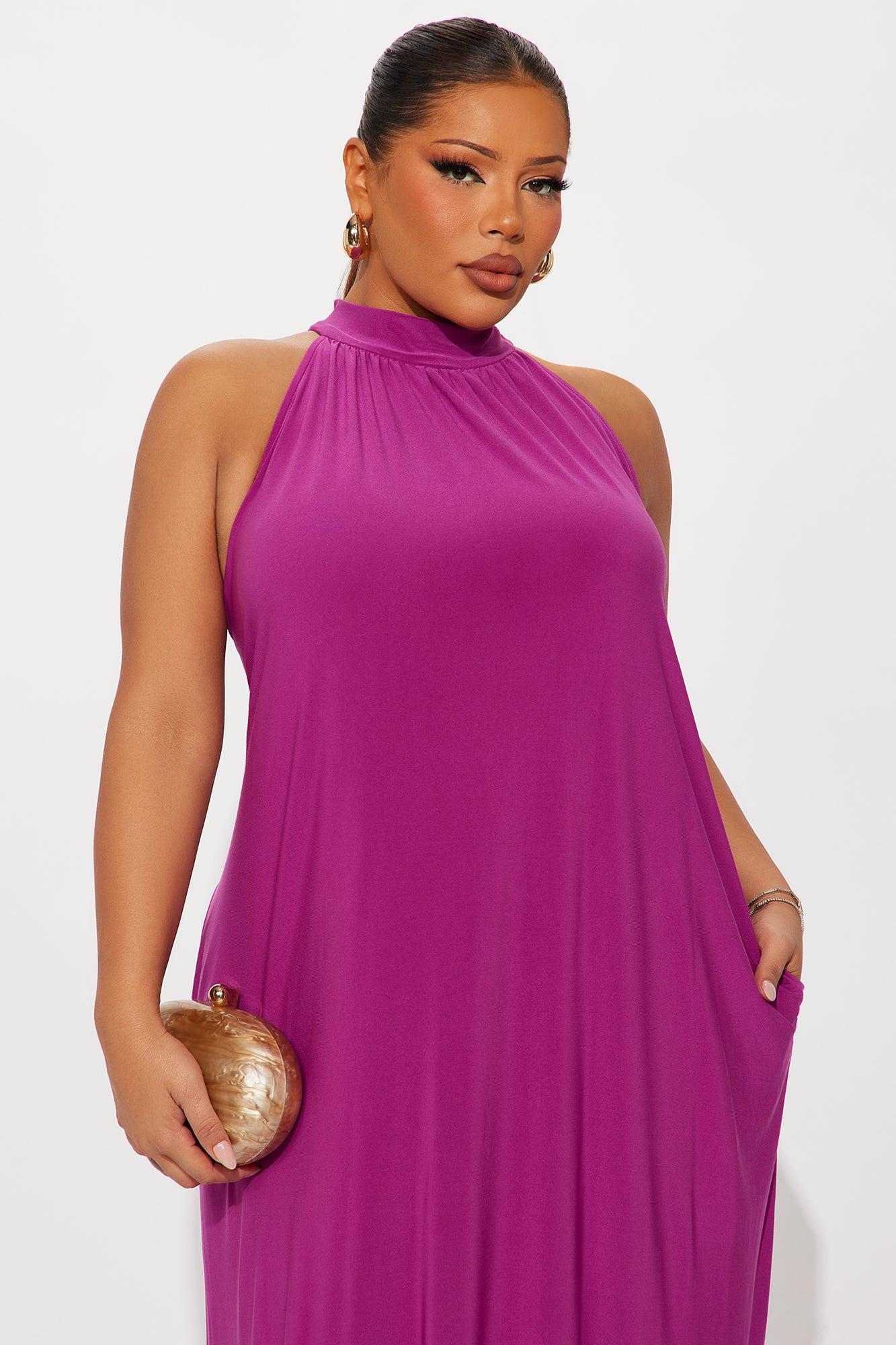 Irina Flowy Maxi Dress - Magenta Female Product Image
