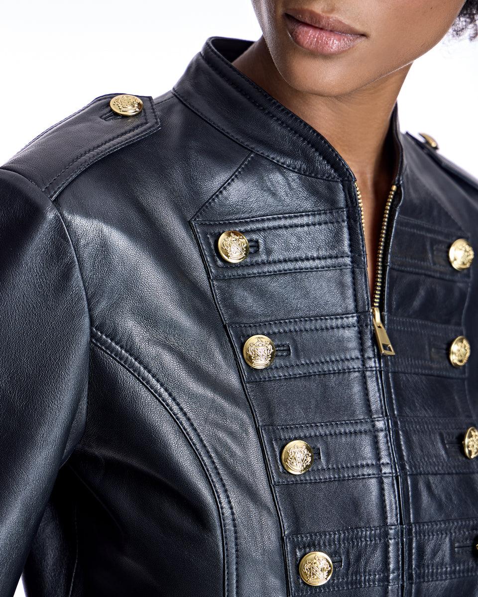 Leather Military Jacket Product Image