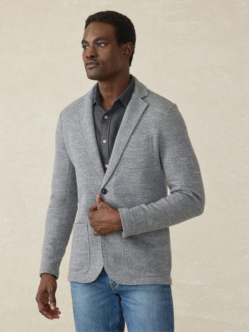 Inlet Knit Blazer - Medium Grey Melange Product Image
