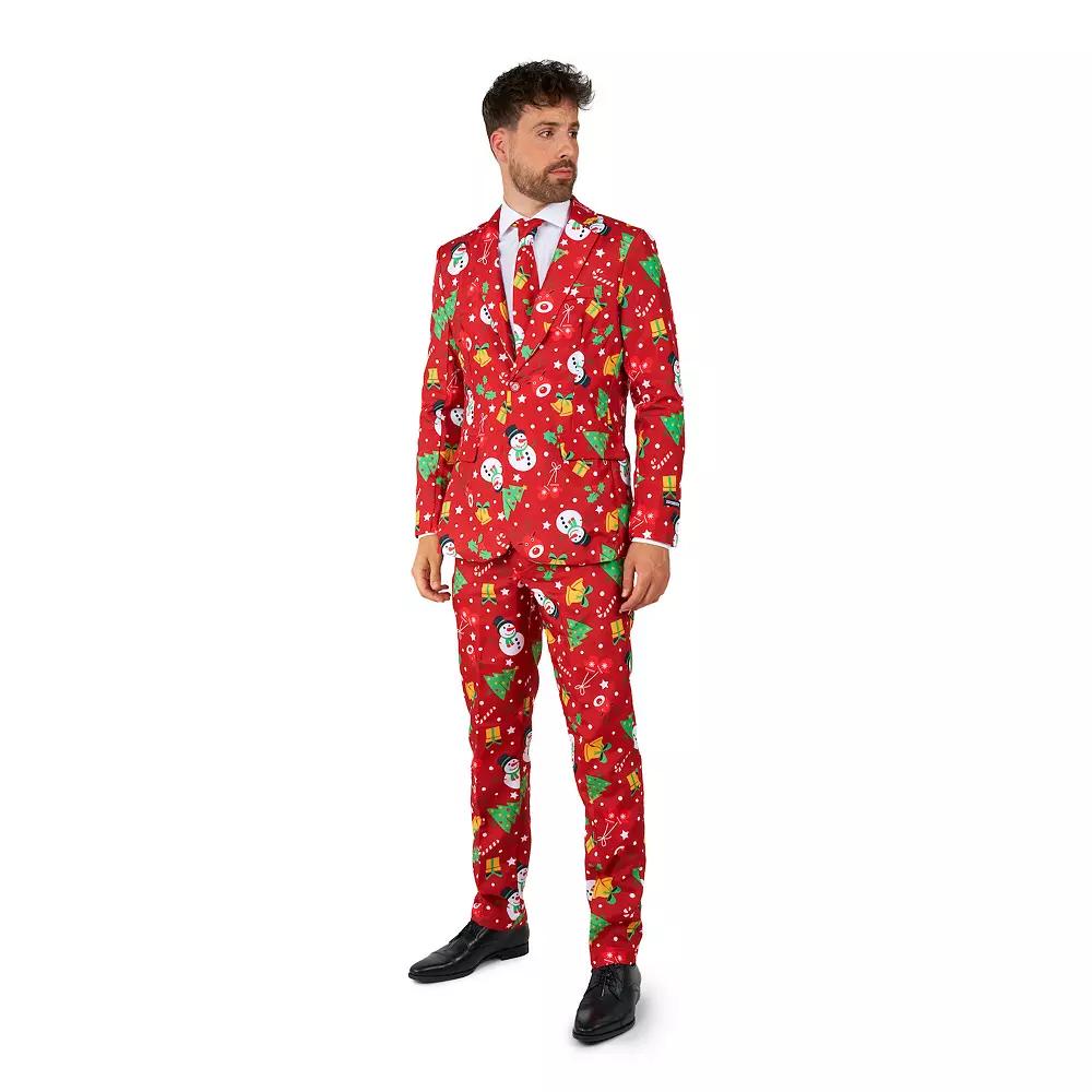 Men's Suitmeister Christmas Red Icons Light Up Suit, Size: XXL Product Image