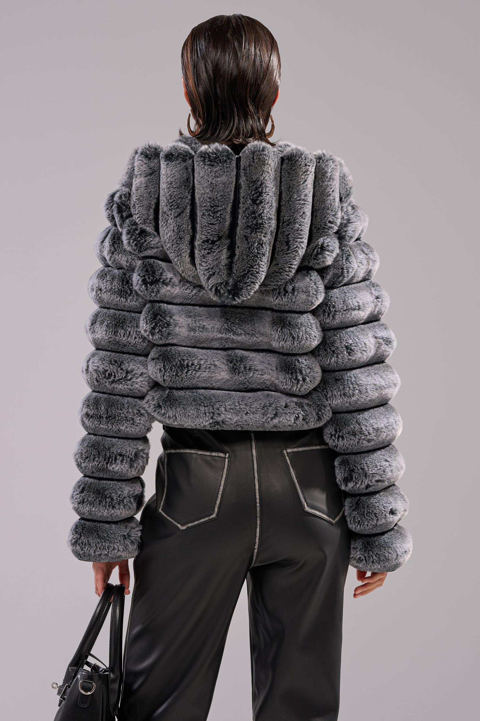 POPCORN FAUX FUR IN GREY Product Image