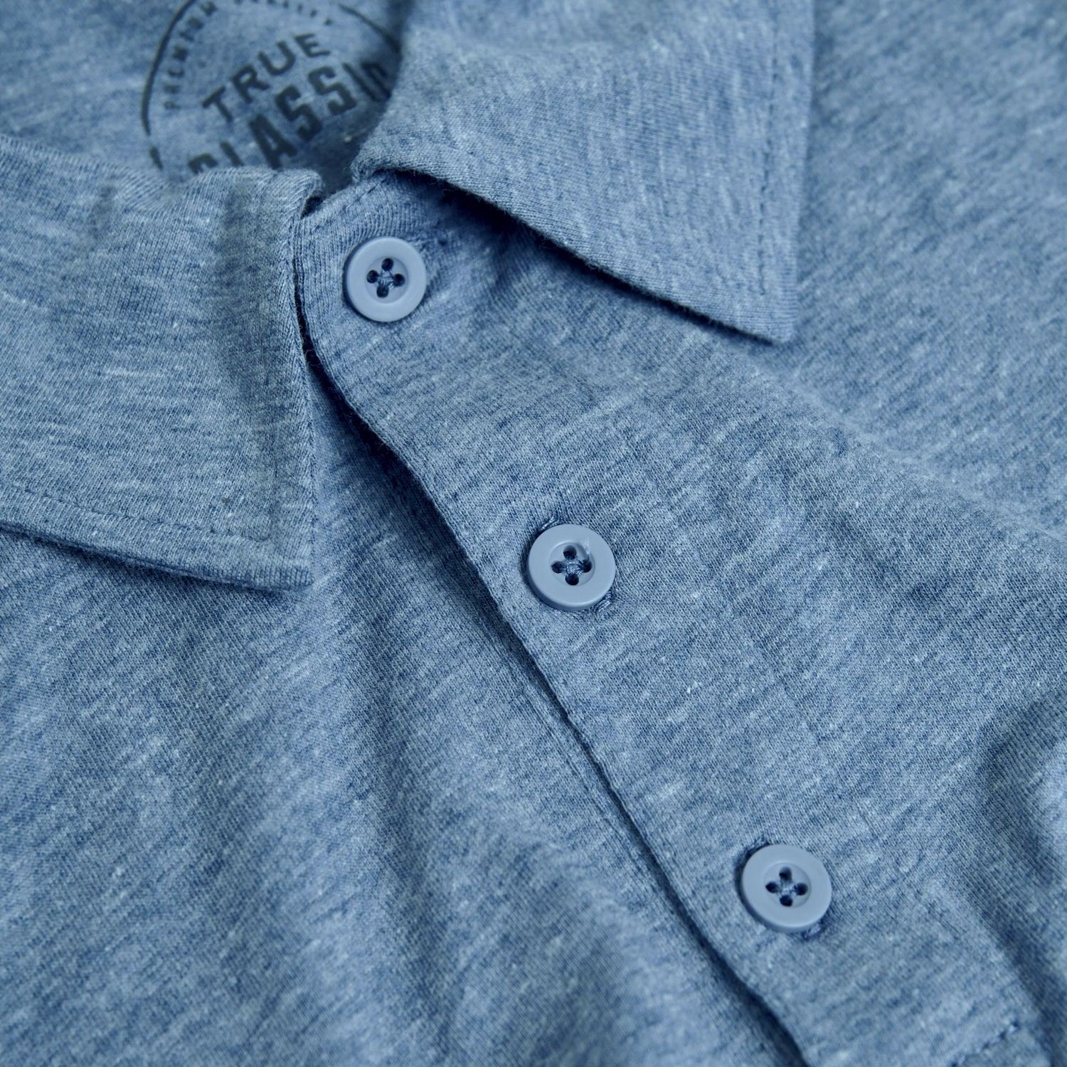 Heather Indigo Classic Polo Product Image