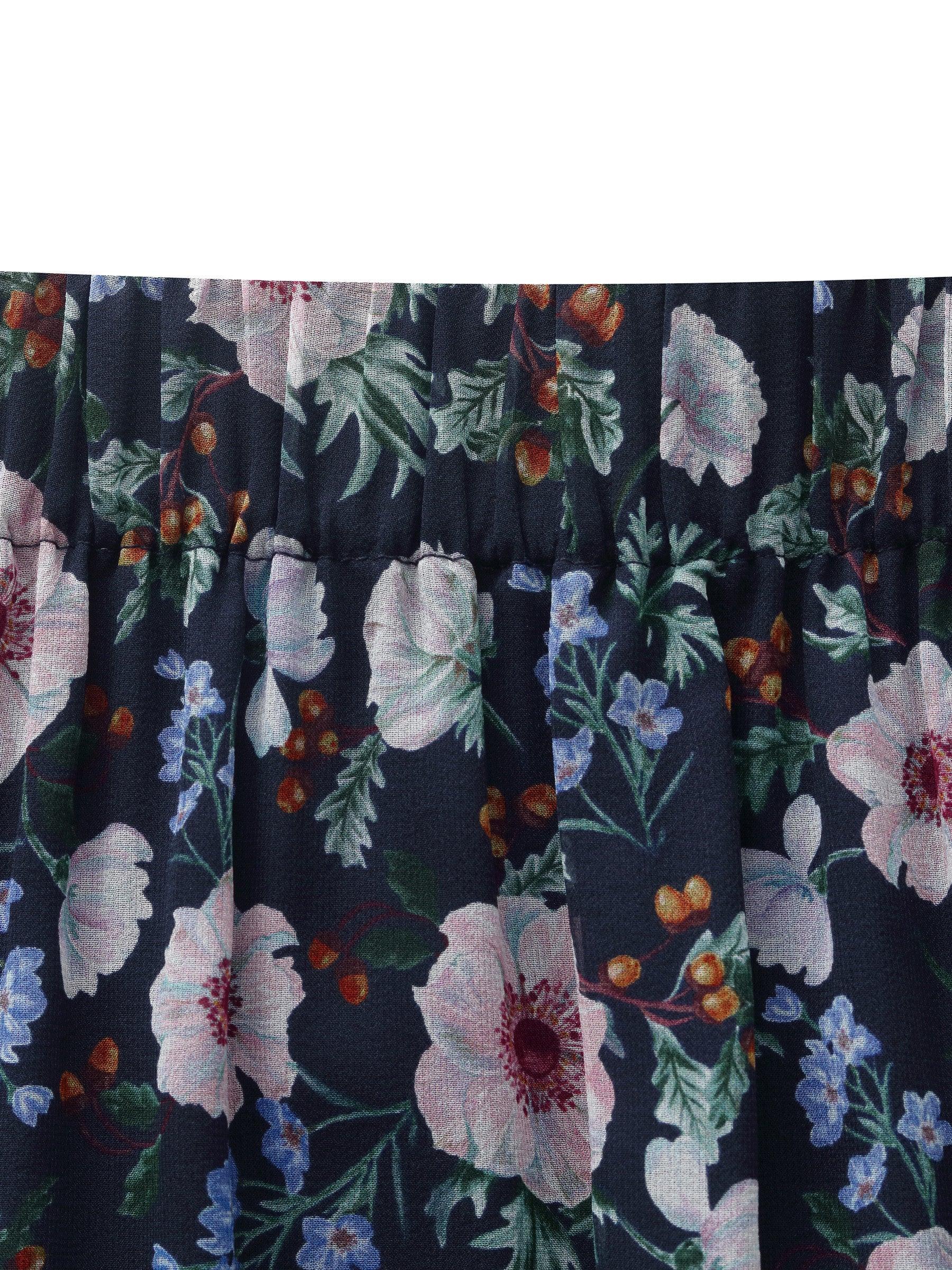 10MM Mulberry Silk Floral Print Women Tiered Skirt Product Image