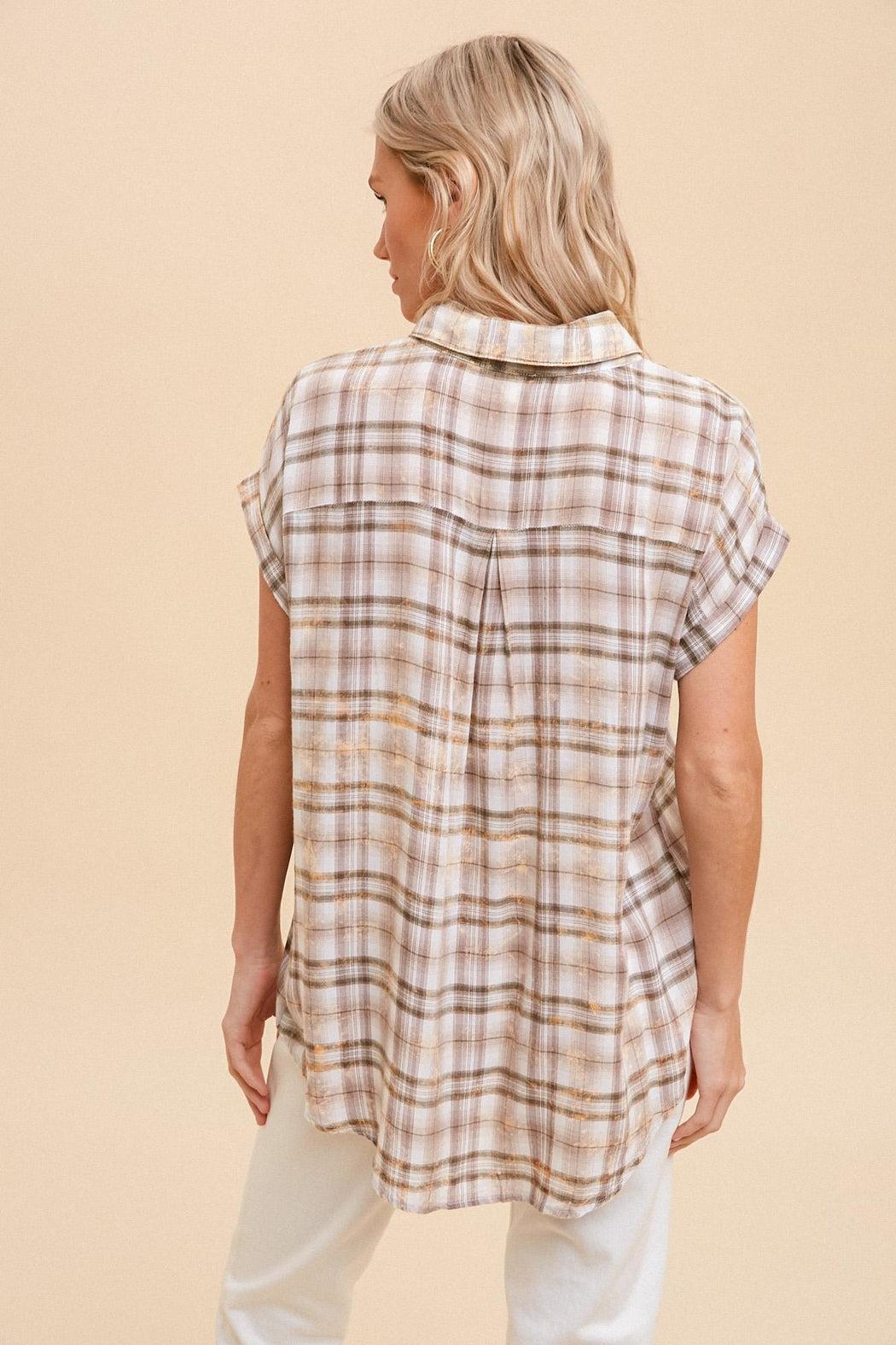 Khaki Plaid Shirt Product Image