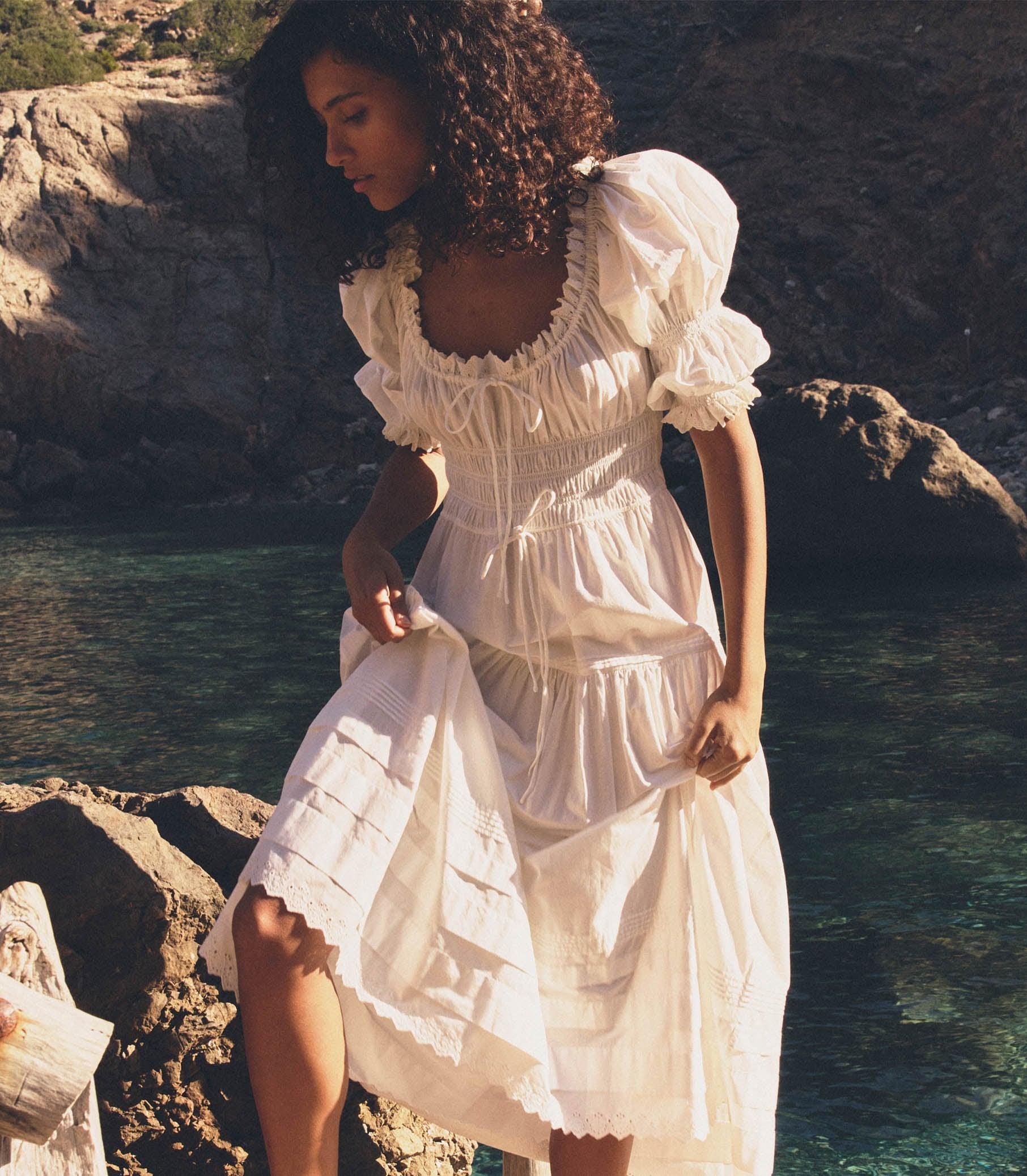 BARDOT DRESS -- POWDER Product Image