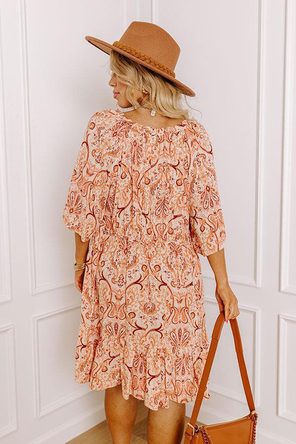 Seeking The Shore Paisley Shift Dress Curves Product Image