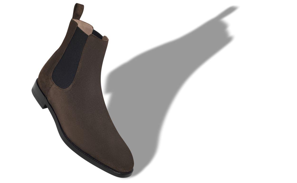 DELSA Brown Suede Ankle Boots Product Image
