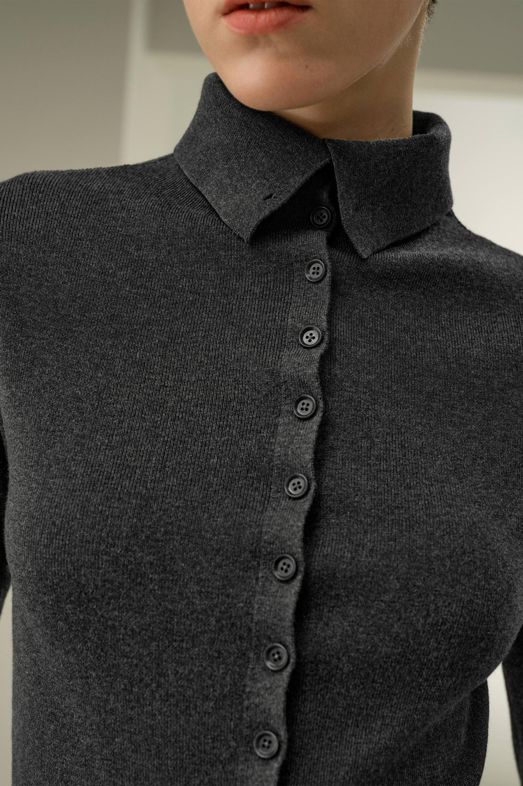 Slim Fit Silk Cashmere Sweater Product Image