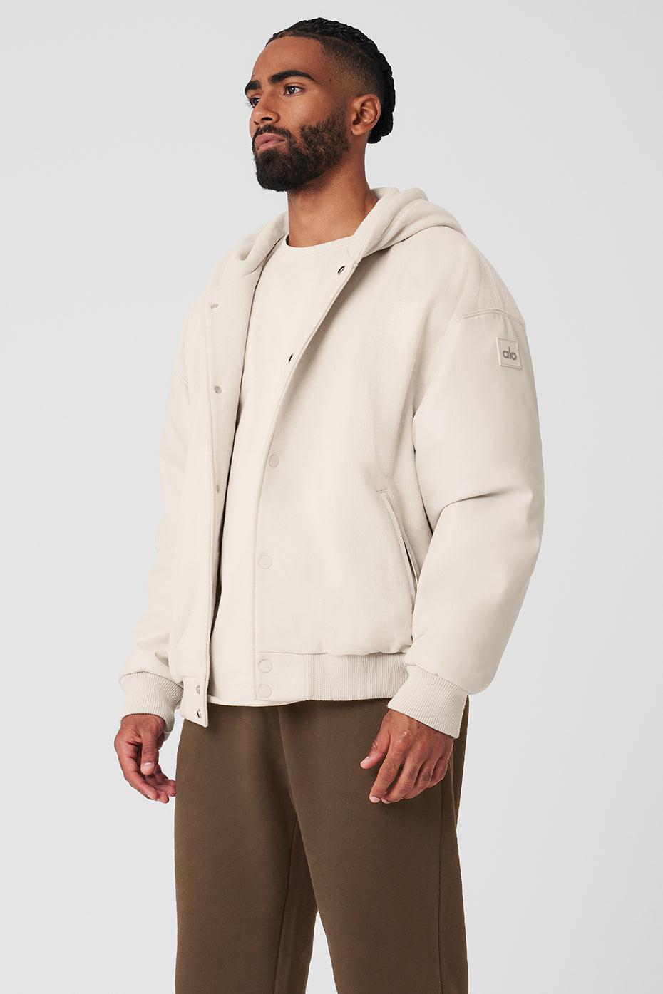 ALO | Select Hooded Bomber Jacket Beige Product Image