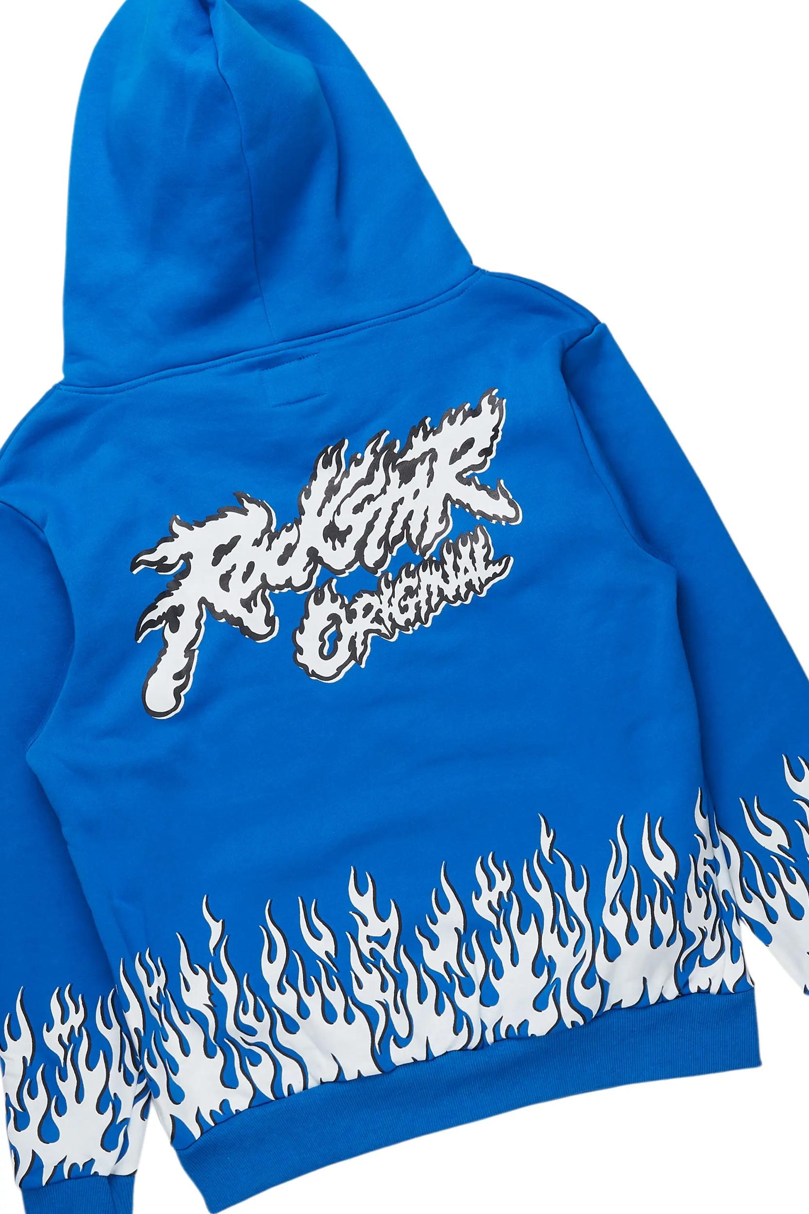 Bubble Royal Blue Hoodie/Baggy Fit Jean Bundle Male Product Image