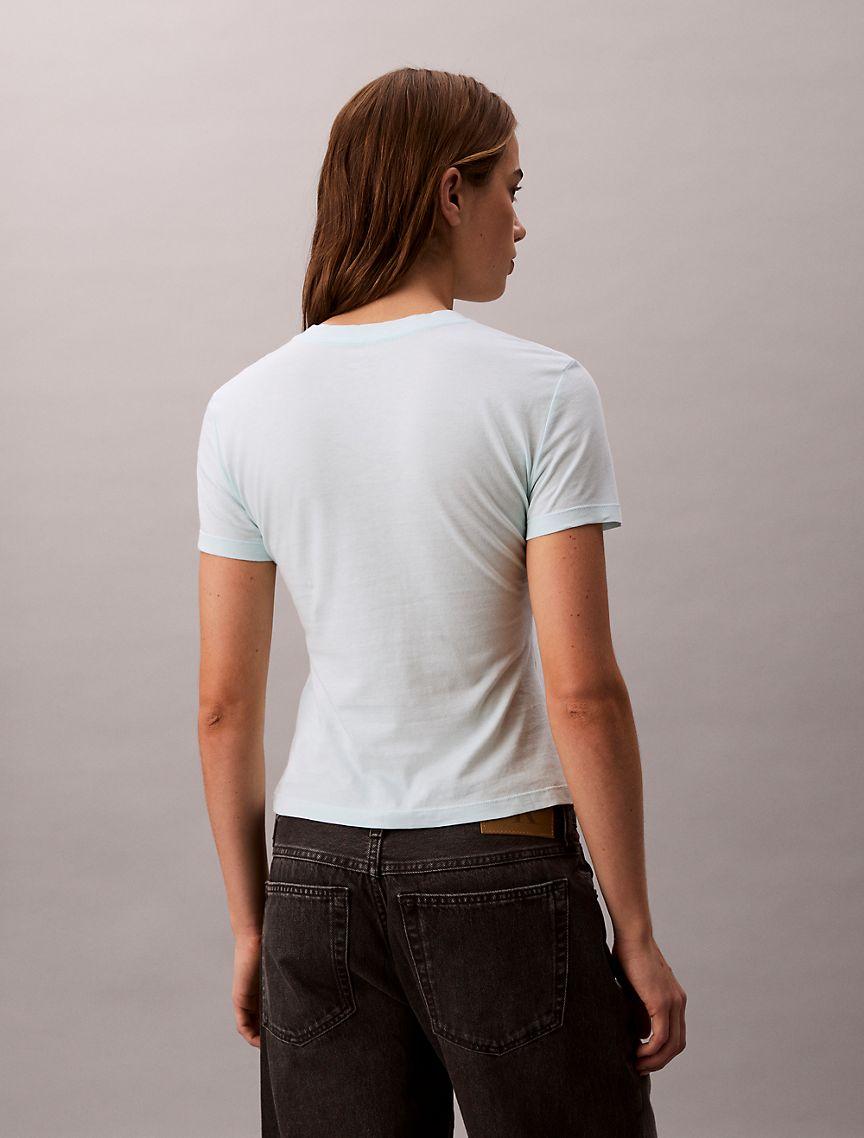 Slim Cotton Modal Monogram Logo Tee Product Image