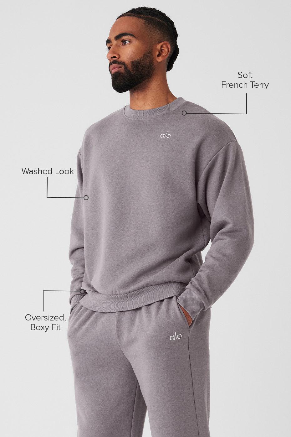 Washed Accolade Crew Neck Pullover - Cool Grey Wash Product Image