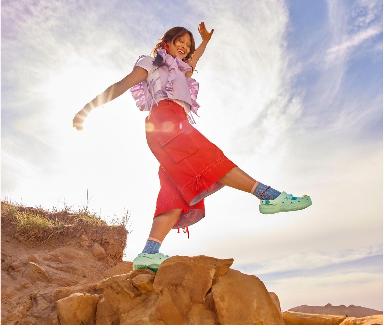 Women's Crocs Classic Floral Cutout Clogs Product Image