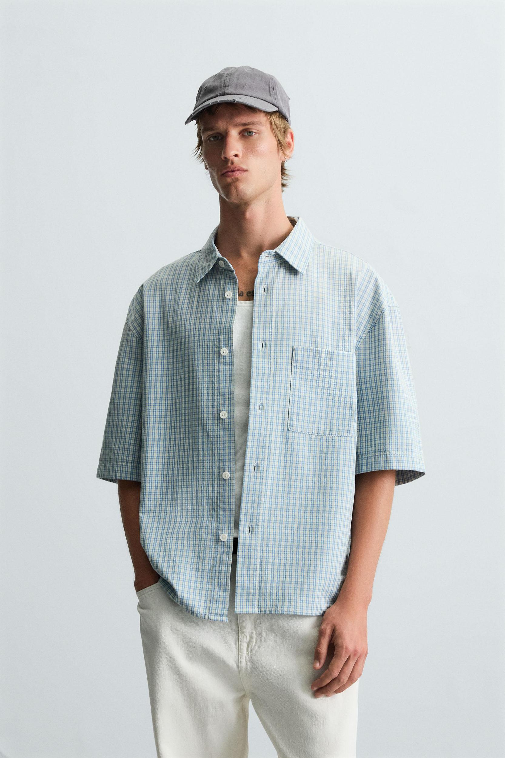 RELAXED FIT PLAID SHIRT Product Image