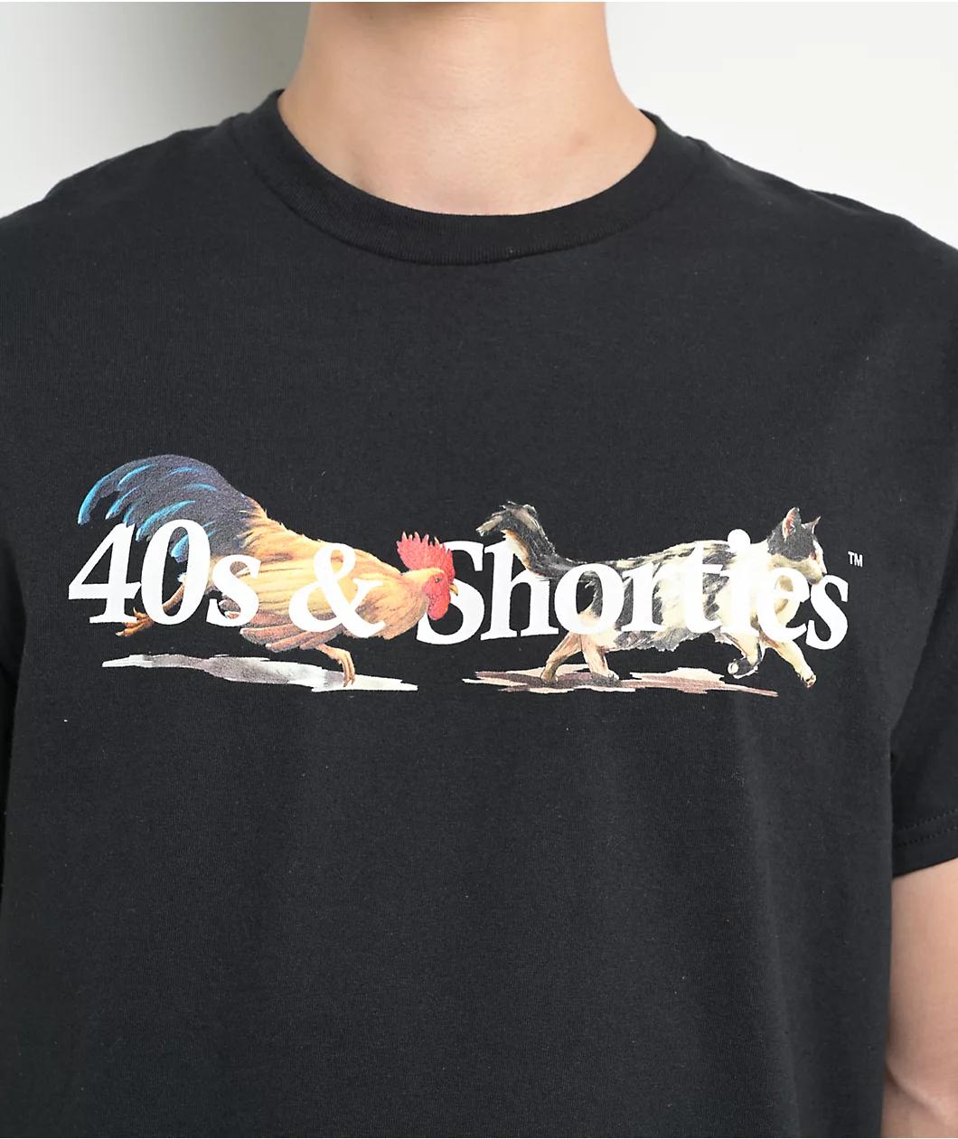 40s & Shorties Chasing Black T-Shirt Product Image