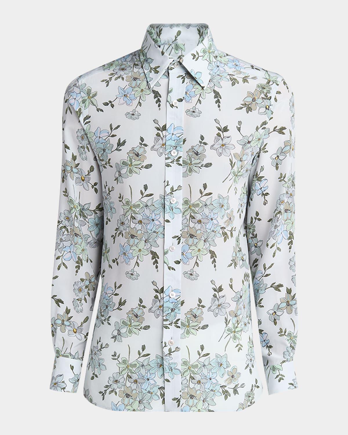 Men's St Tropez Silk Floral Sport Shirt Product Image