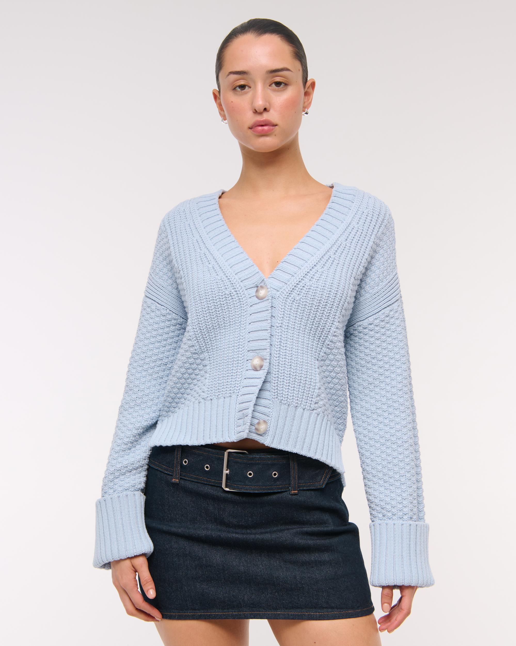 The A&F Cameron Seed Stitch Cardigan Product Image