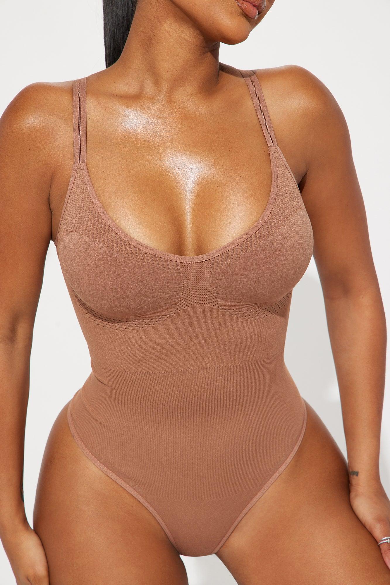 Snatched Body Thong Shapewear Bodysuit - Mocha Product Image