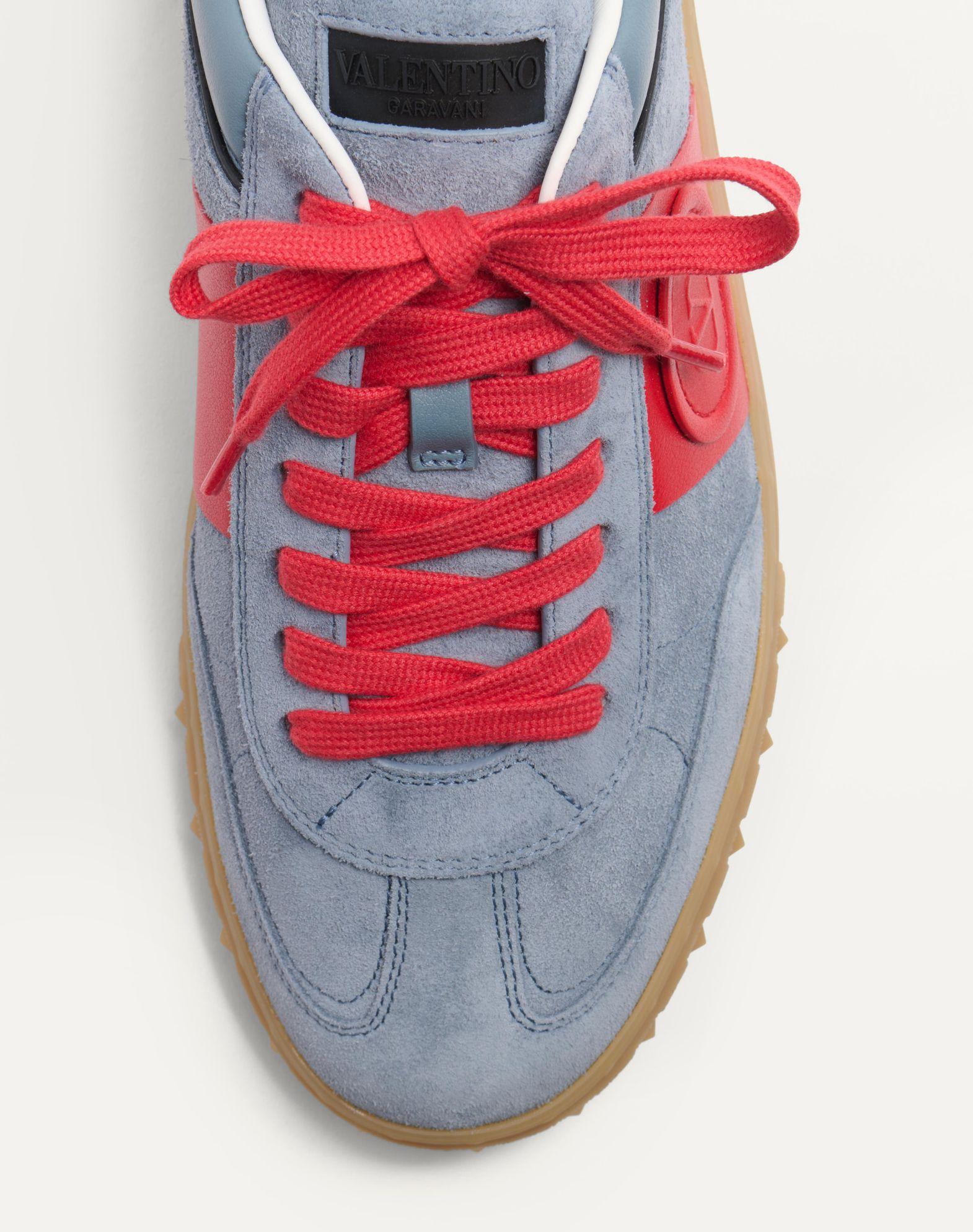 Upvillage Low Top Sneaker In Split Leather And Calfskin Nappa Leather Product Image