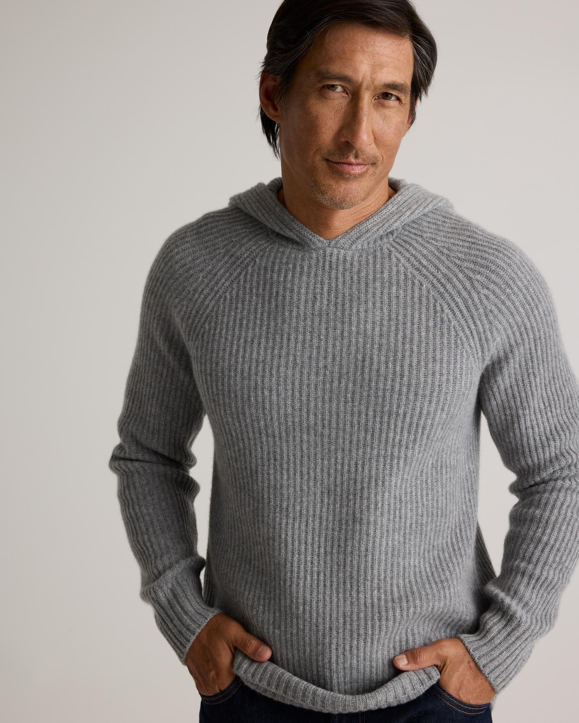 Quince | Men's Mongolian Cashmere Fisherman Pullover Hoodie Product Image