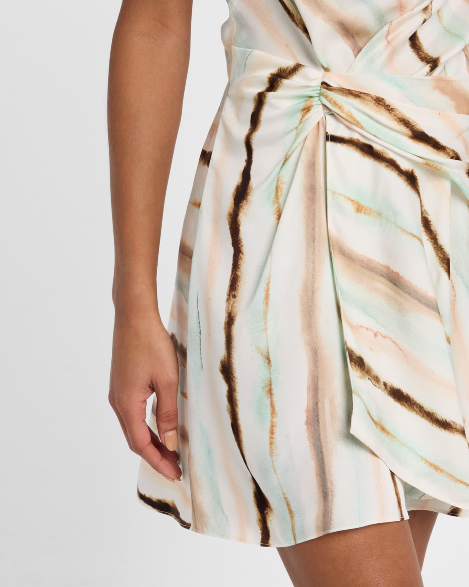 Delia Draped Tie-Dye Mini Dress Product Image