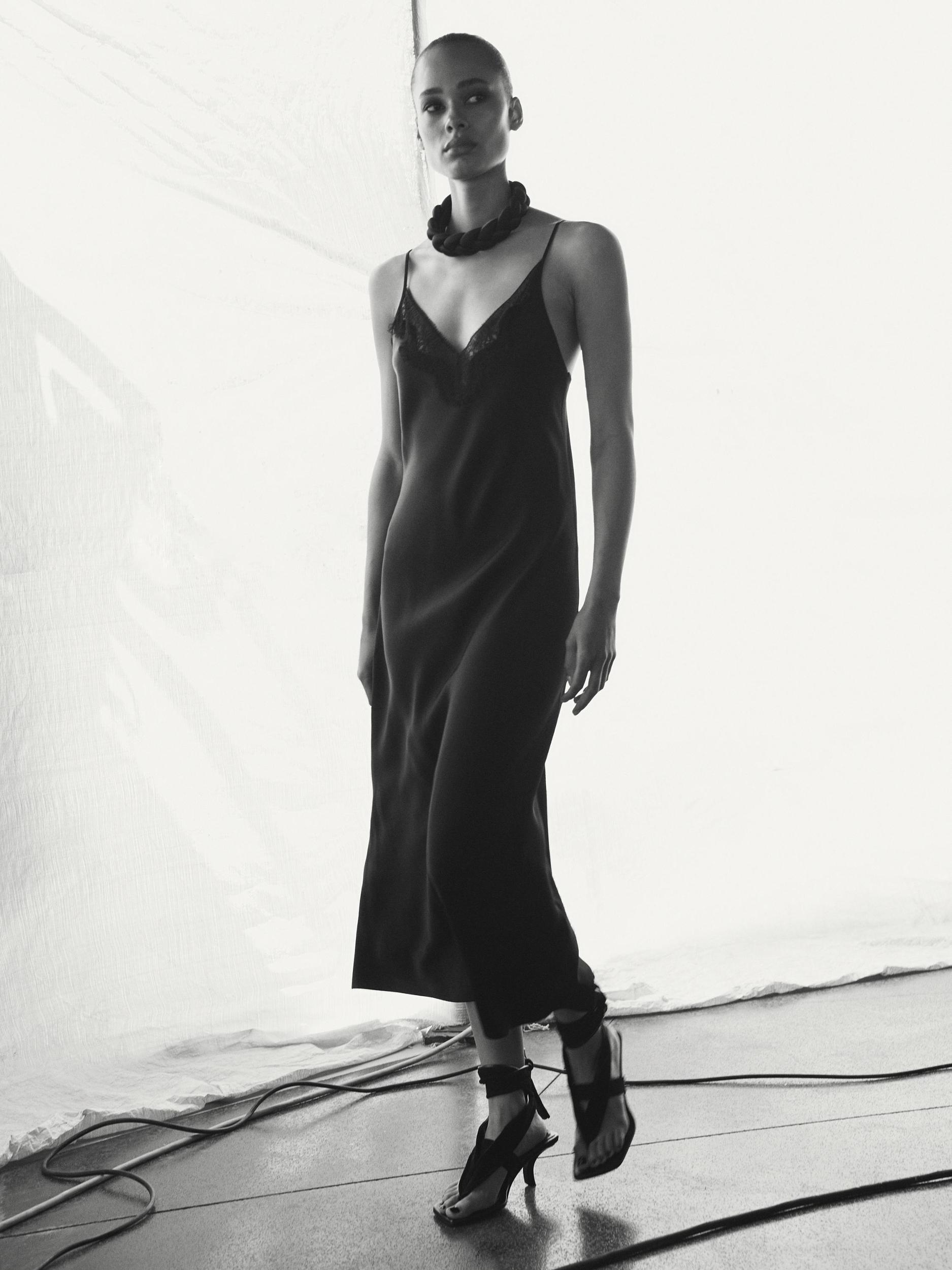 Long Satin Slip Dress Product Image