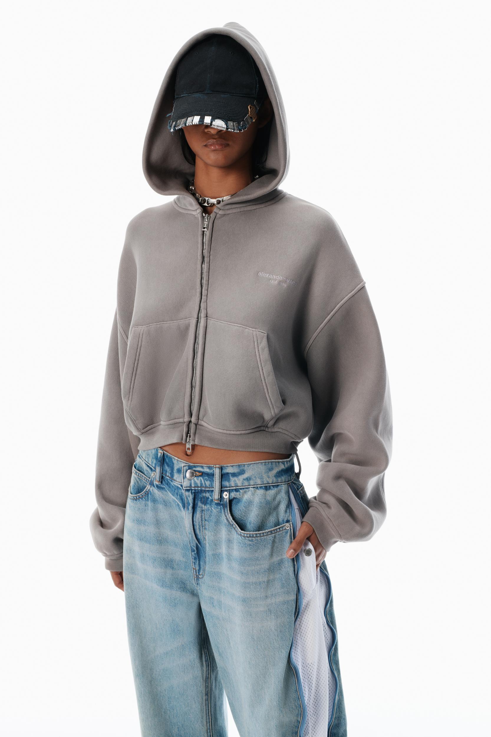 Bleach Blue Denim And Mesh Zipper Pants - Petite Product Image