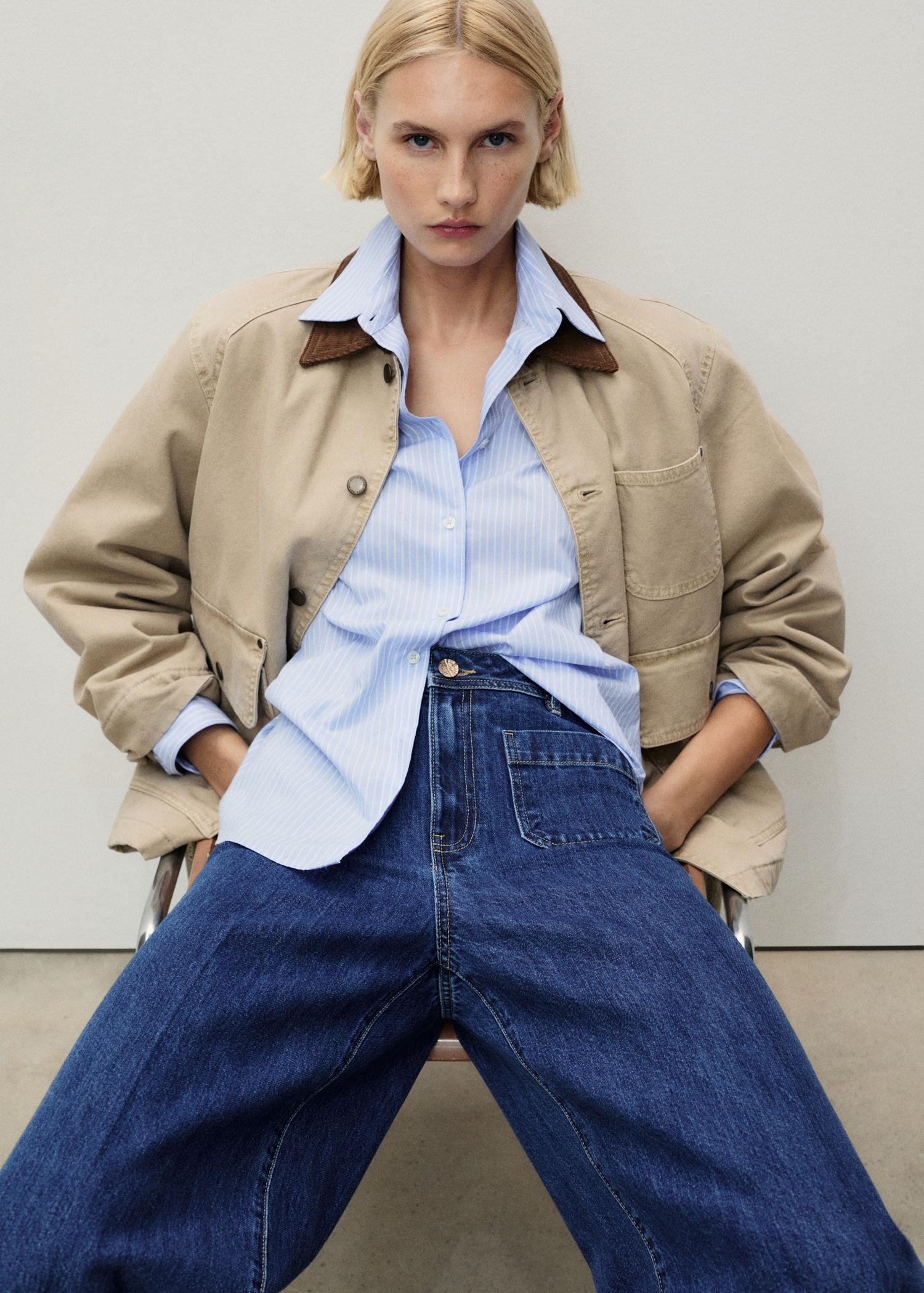 Wide-leg jeans with pockets - Women | MANGO USA Product Image