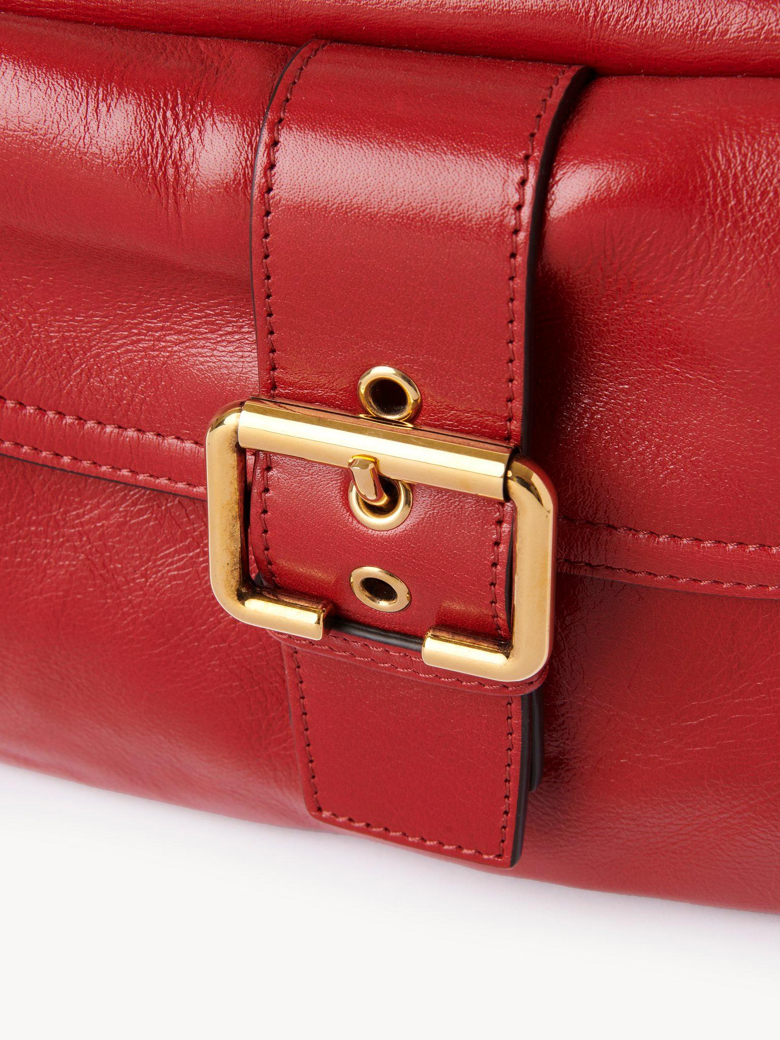 Camera bag in shiny leather Product Image