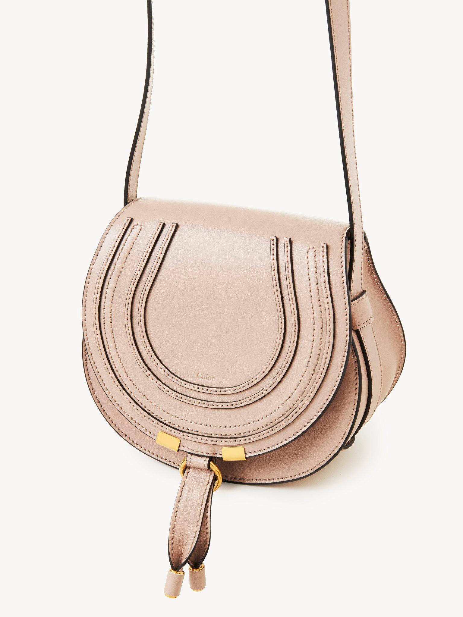 Small Marcie saddle bag in shiny leather Product Image