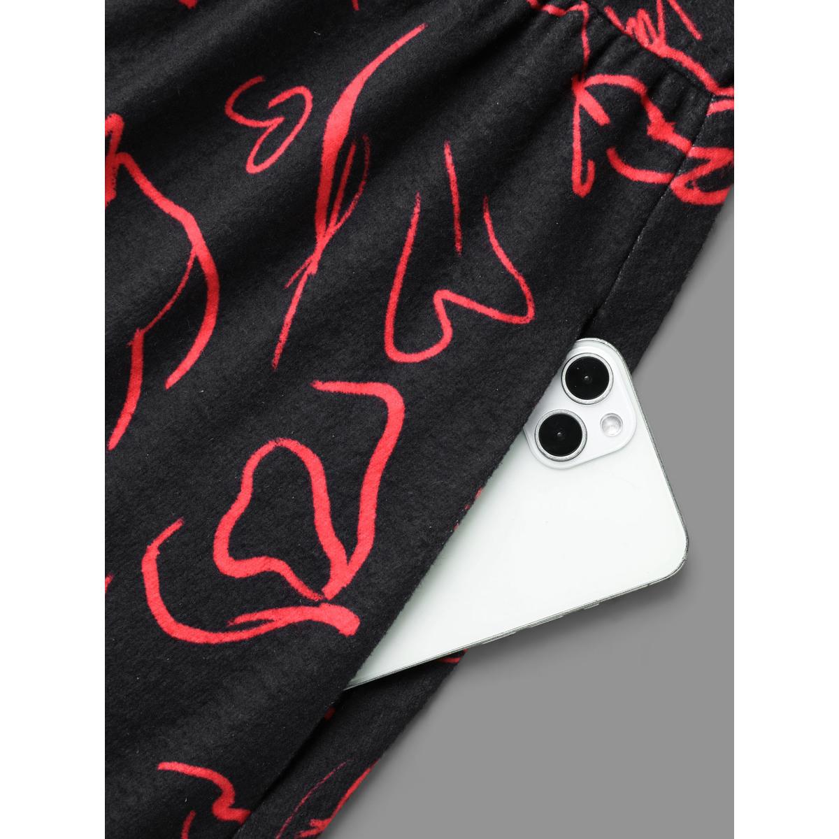 Plus Size Floral Knit Round Neck Midi Dress BlackFlower Women Casual Non Party Curvy Bloomchic 22-24/3X Product Image