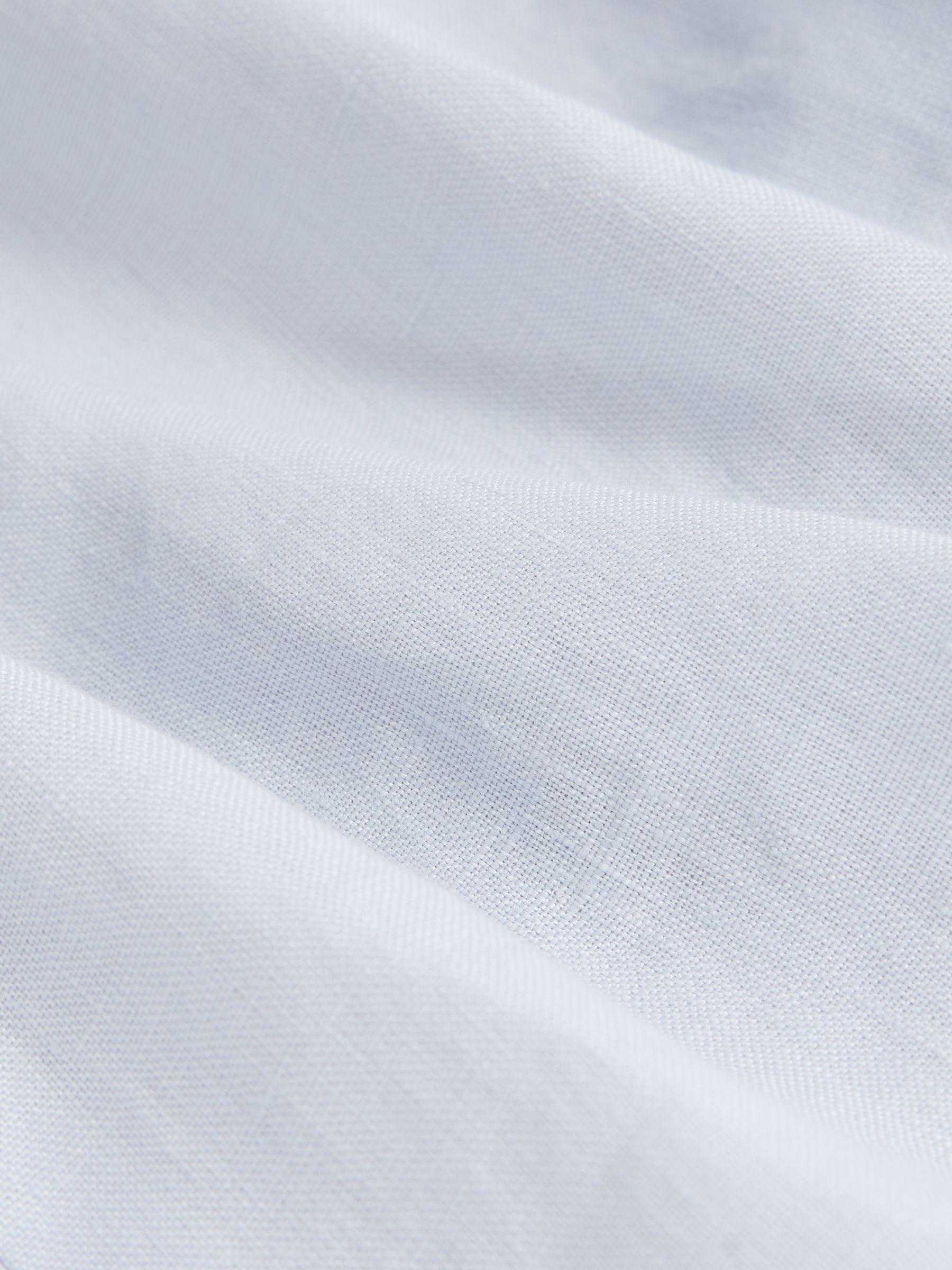 Slim Fit Single Breasted Linen Blazer in Soft Blue Product Image