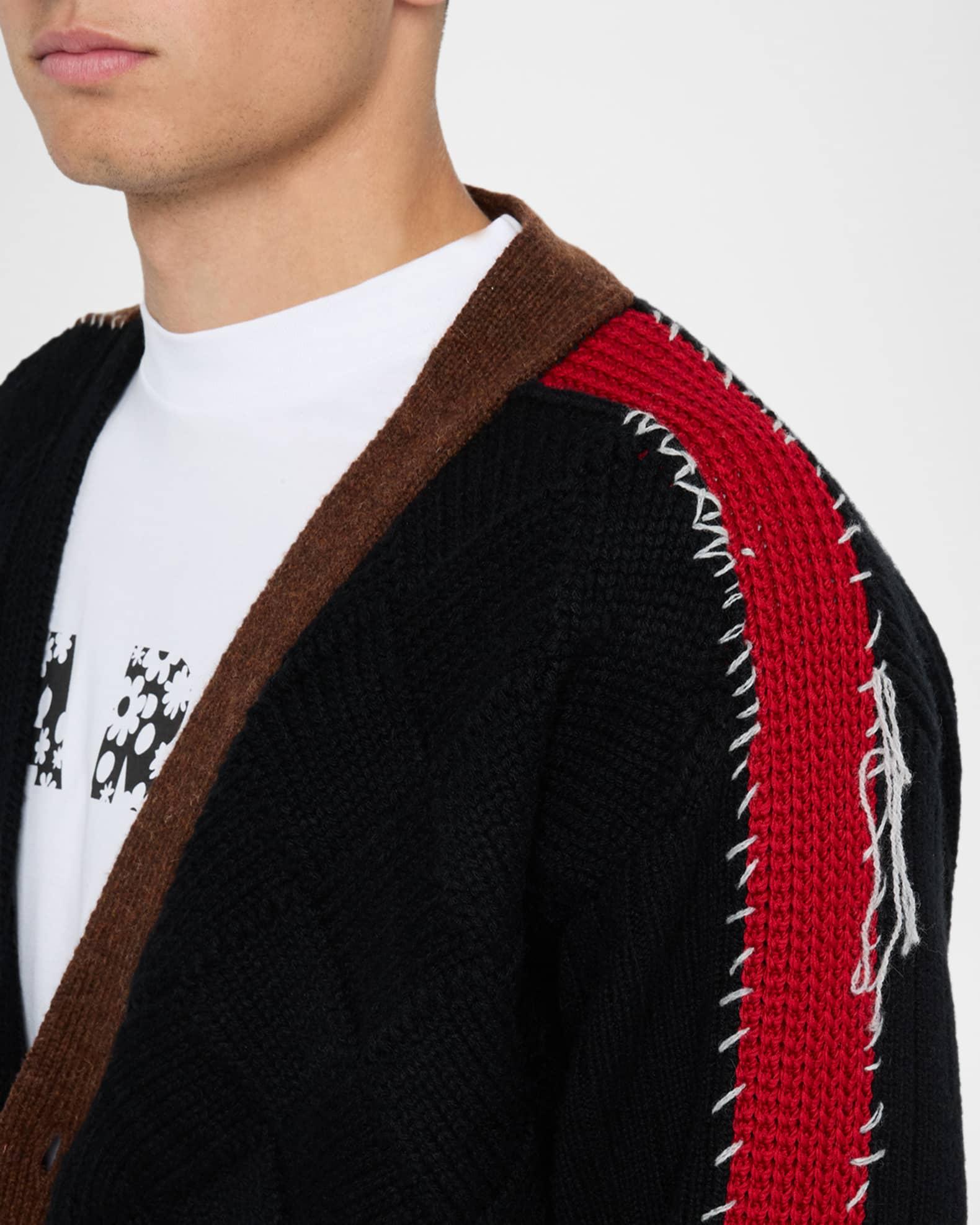 Men's Wool Mix Knit Cardigan Product Image