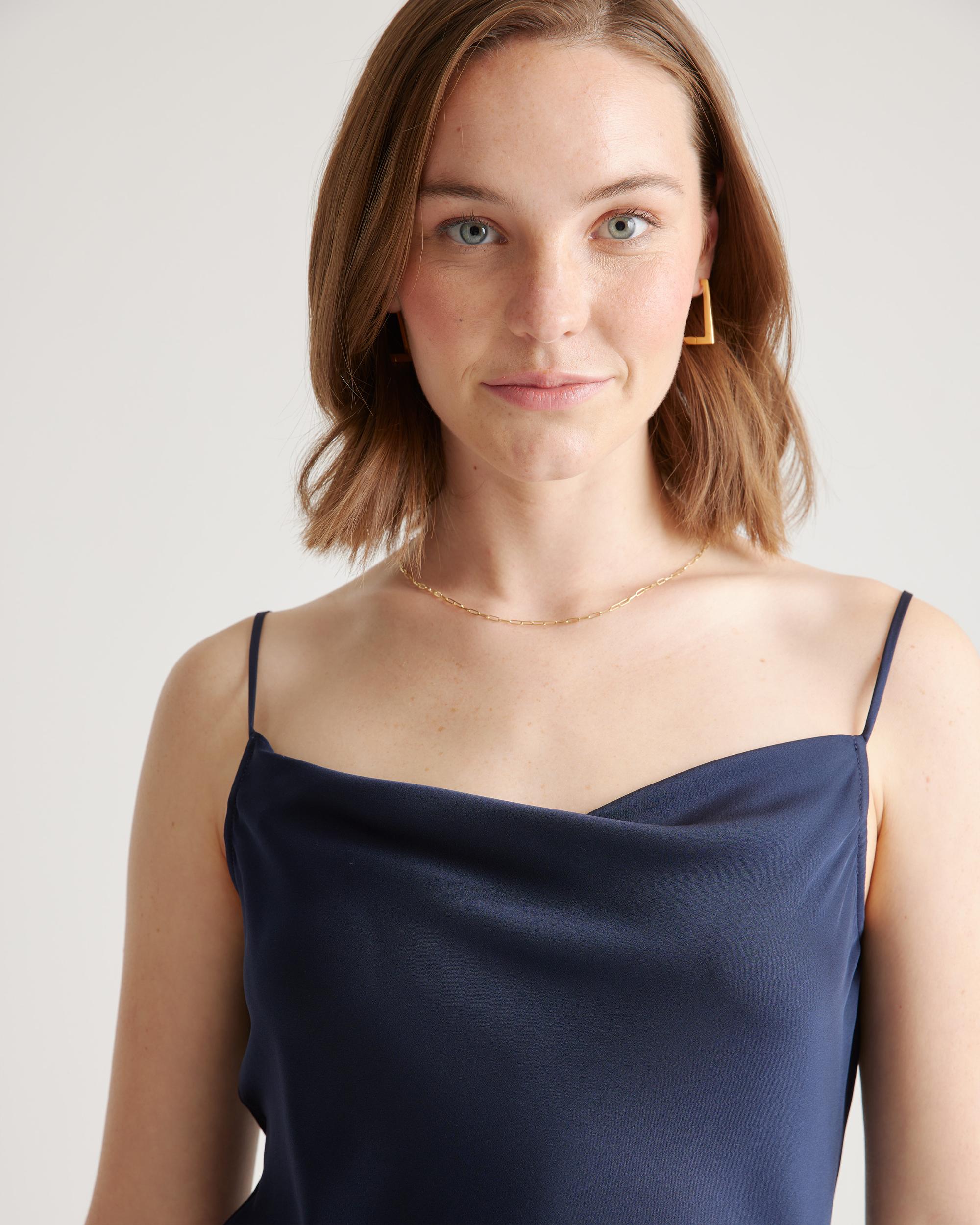 Quince | Women's Washable Stretch Silk Cowl Neck Cami Size XS Product Image