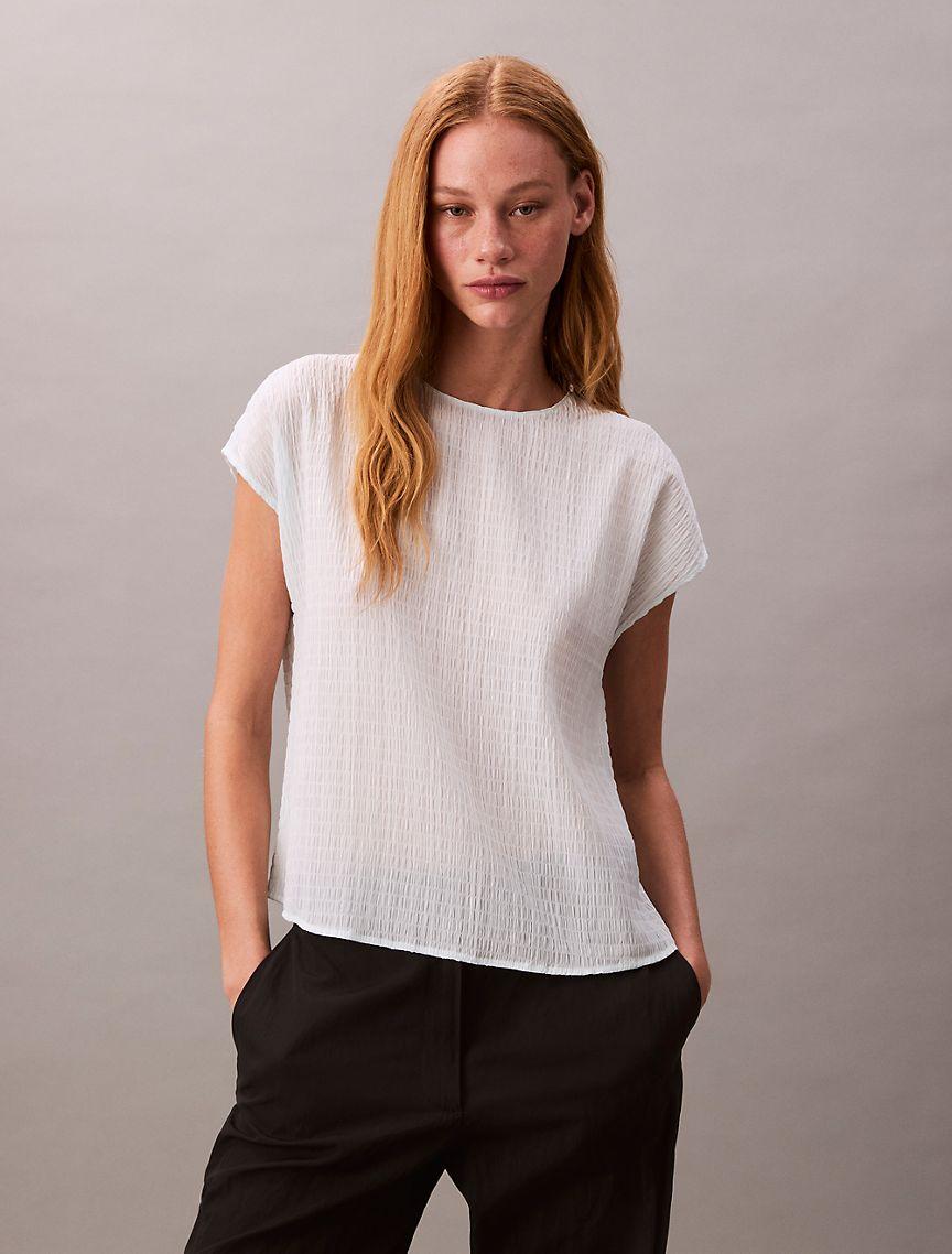 Smocked Relaxed T-Shirt  Product Image