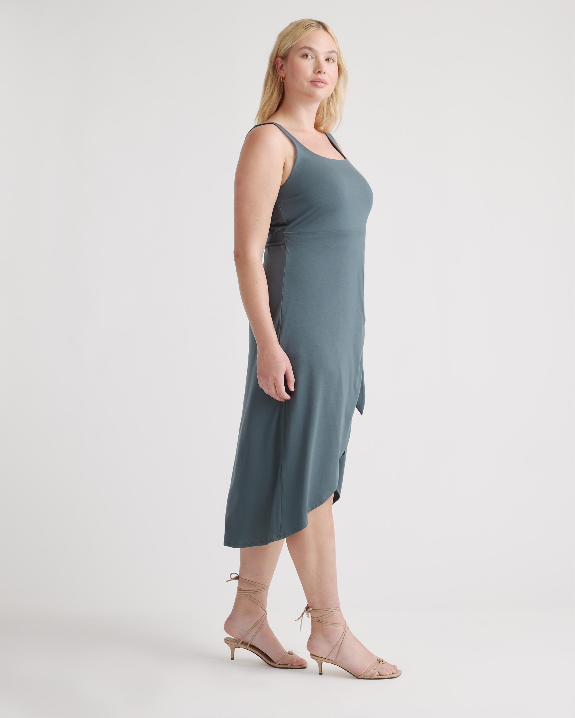 Quince | Women's Tencel Jersey Side Tie Midi Dress Size XL Product Image