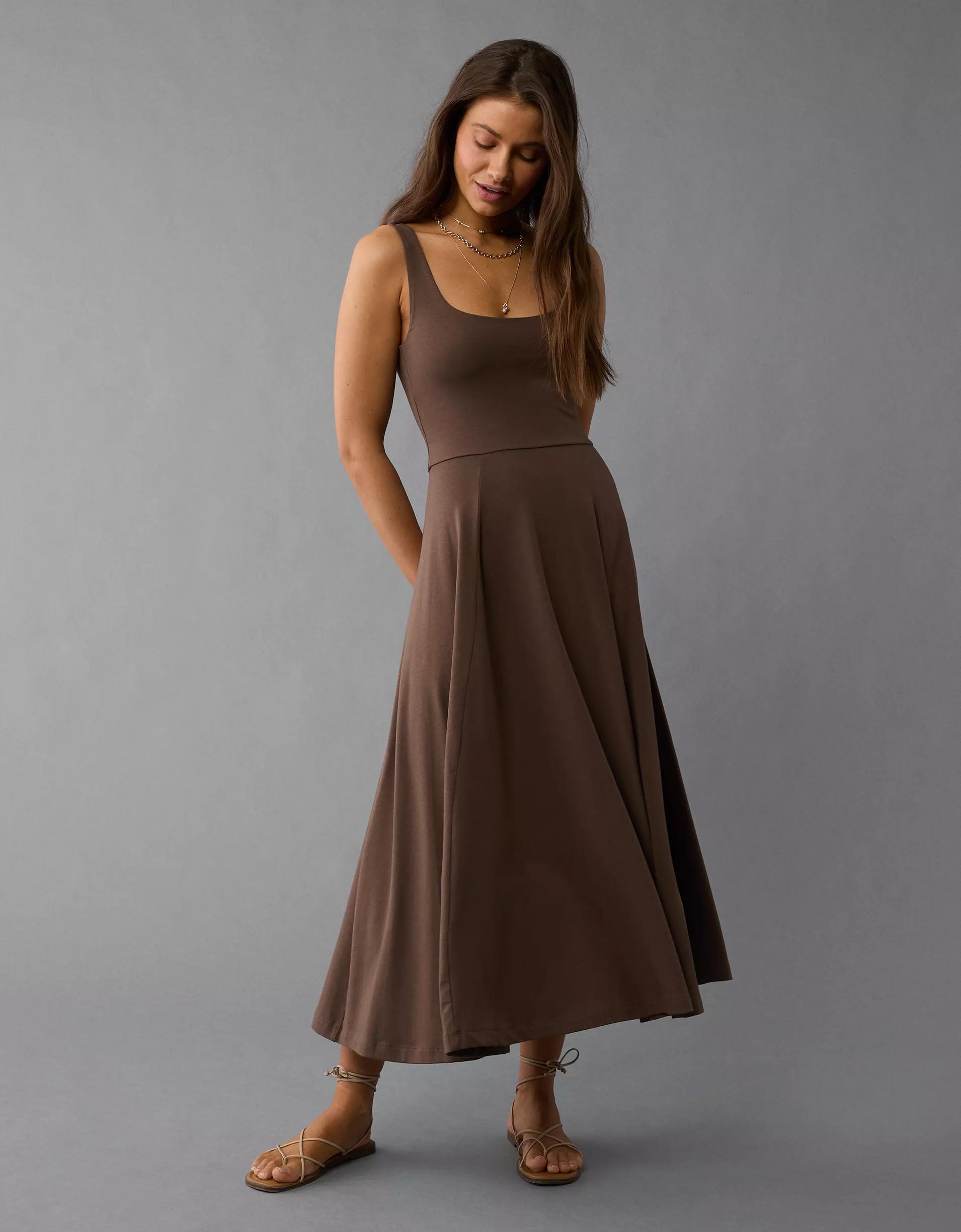 AE Scoop Neck Midi Dress Product Image