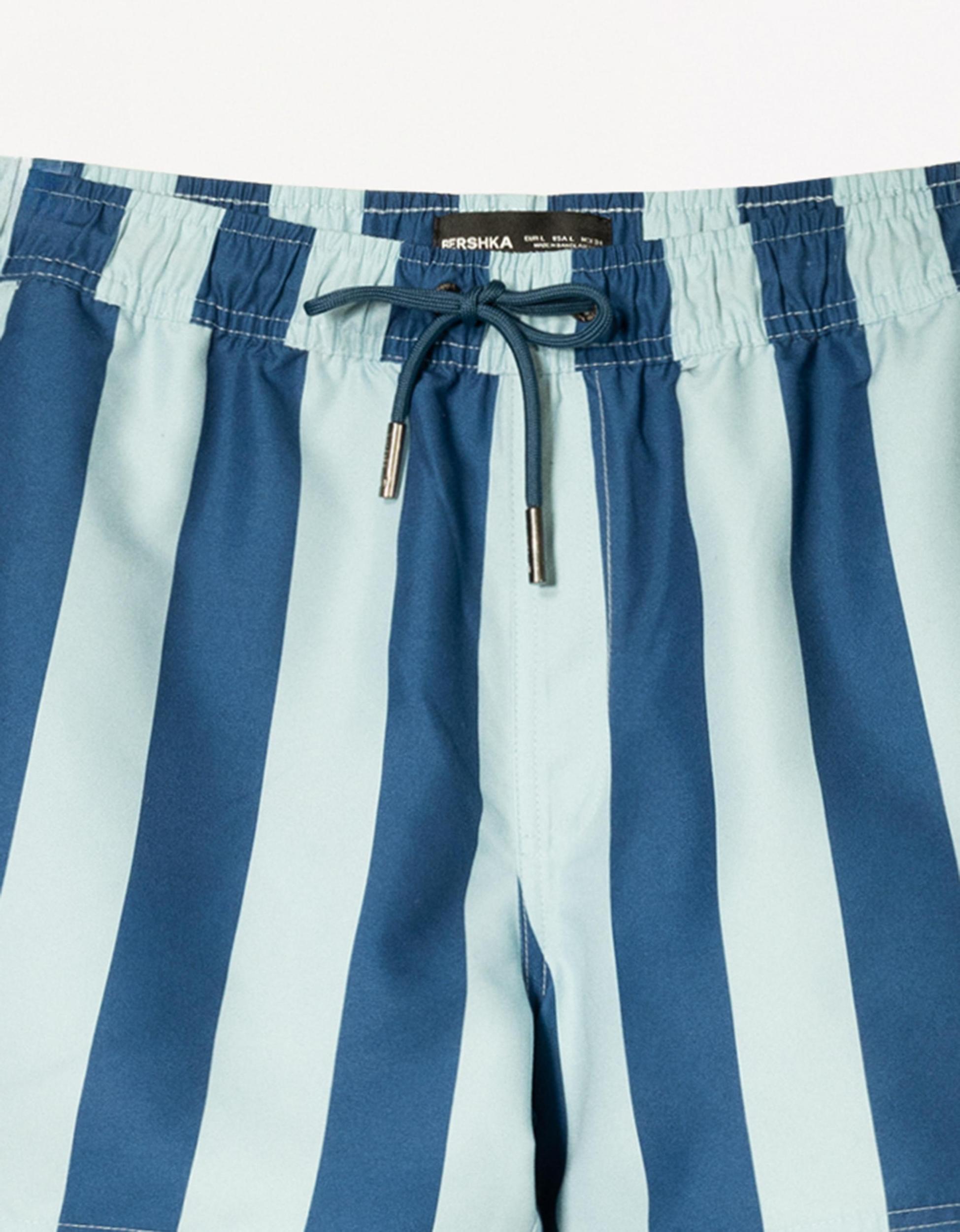 Striped print swimming trunks Product Image