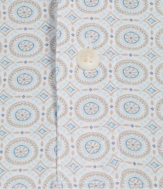 Rowm Rec + Relax Short Sleeve Tile Print Polo Shirt Product Image