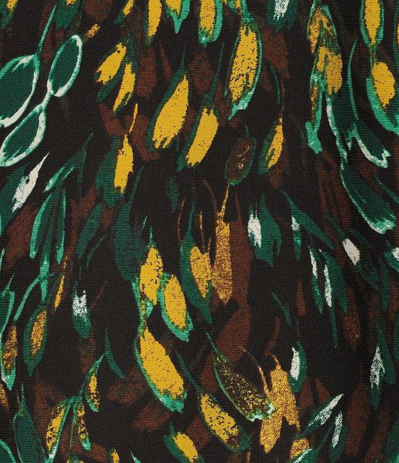 Kasper Plus Size Abstract Print ITY V-Neck Sleeveless Knot Front Blouse Product Image