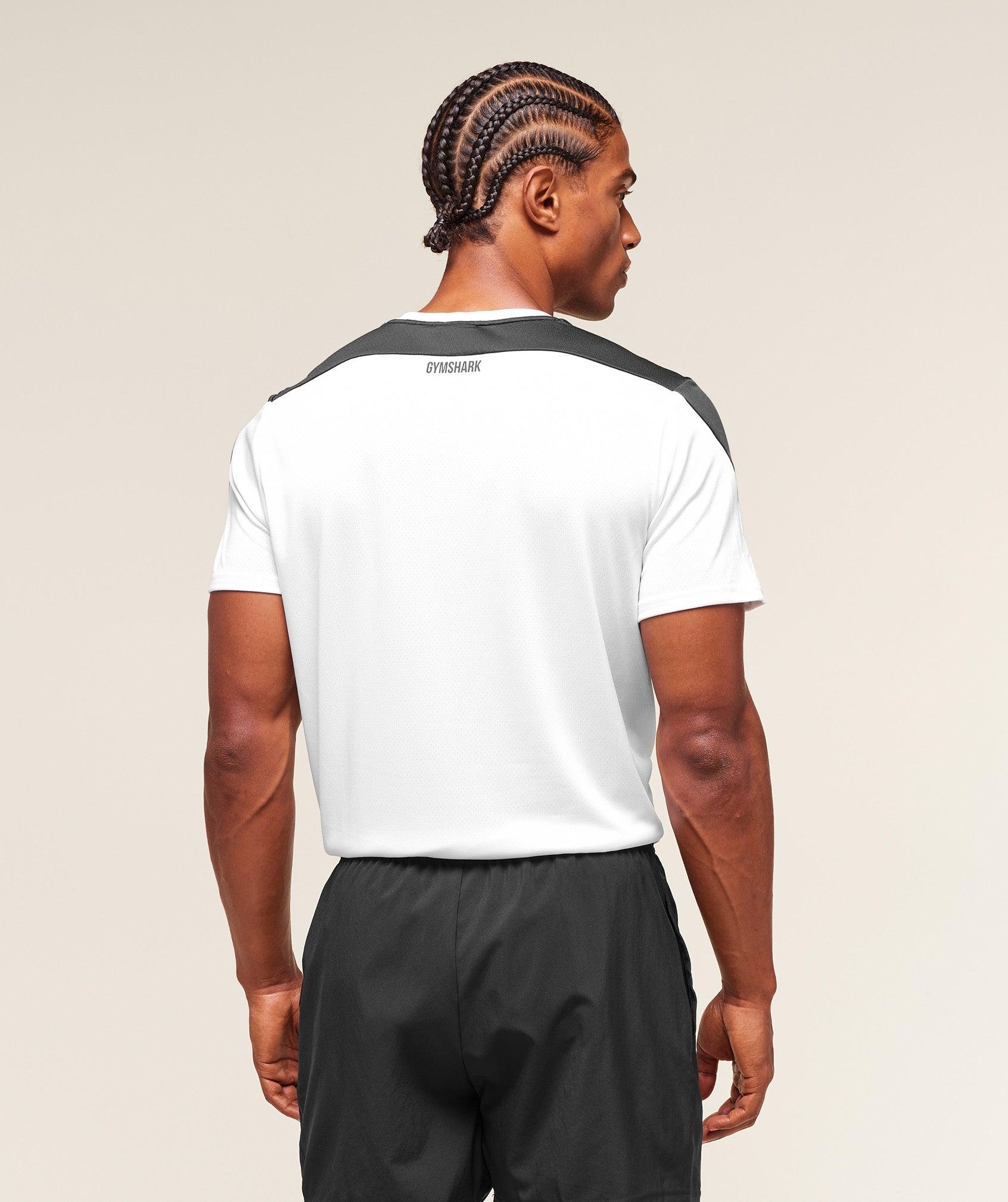 Gymshark Arrival Block T-Shirt - White Male Product Image