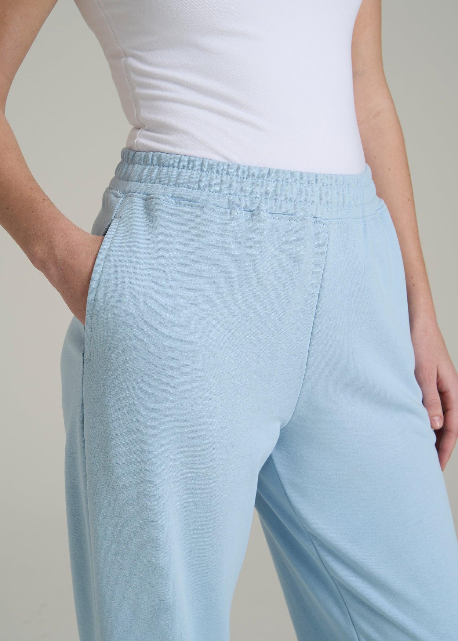 Wearever Oversized French Terry Joggers for Tall Women in Ice Blue Female Product Image