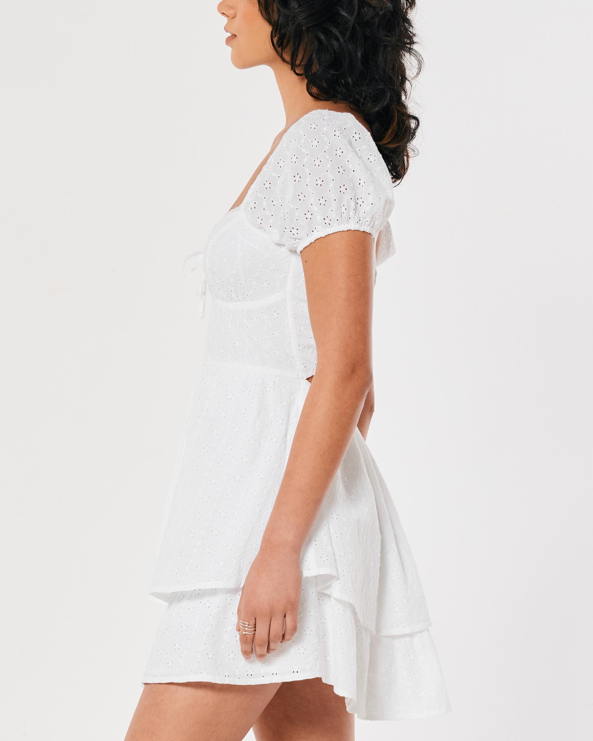 Tie-Back Double-Tier Short Dress Product Image